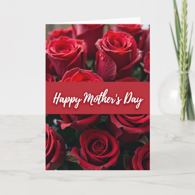 Velvet Scarlet Blooms Card (Front)