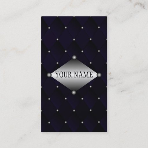 Customizable Velvet &amp; Steel Business Cards