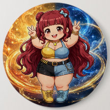 Velvet Universe Zodiac — Gemini Vocal Twins Button