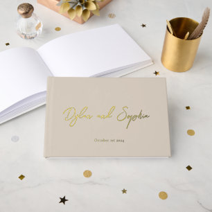 Velvet Wedding Guest Book Personalized Hardcover