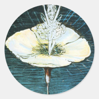 Velveteen Rabbit fairy flower round sticker