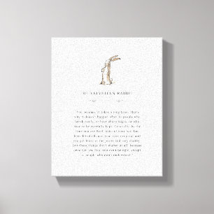 Velveteen Rabbit Quote Canvas Print