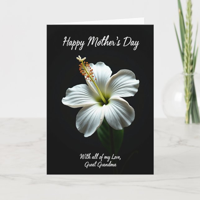 Velvety Black Mothers Day Card (Front)