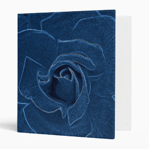 velvety blue rose 3 ring binder