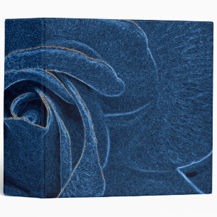 velvety blue rose 3 ring binder