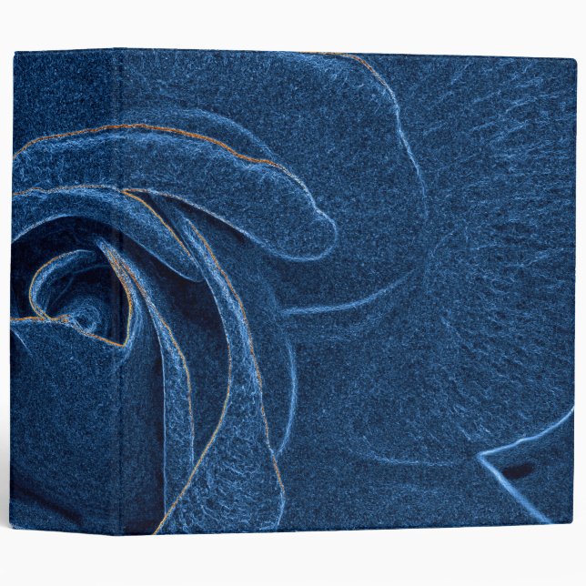 velvety blue rose 3 ring binder (Front/Spine)