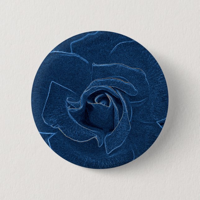 velvety blue rose button (Front)
