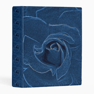 velvety blue rose mini binder