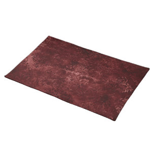 Velvety Henna Damask Red Distressed Grunge Cloth Placemat
