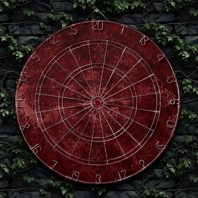 Velvety Henna Damask | Red Distressed Grunge Dart Board (Creator Uploaded)