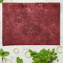 Velvety Henna Damask | Red Distressed Grunge Kitchen Towel