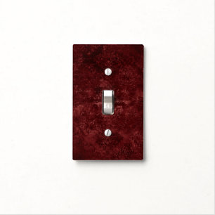 Velvety Henna Damask Red Distressed Grunge Light Switch Cover