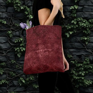 Velvety Henna Damask Red Distressed Grunge Tote Bag