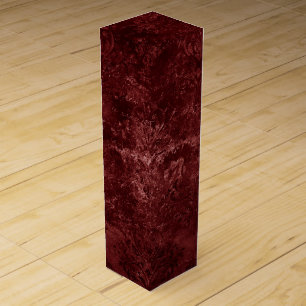 Velvety Henna Damask   Red Distressed Grunge Wine Box