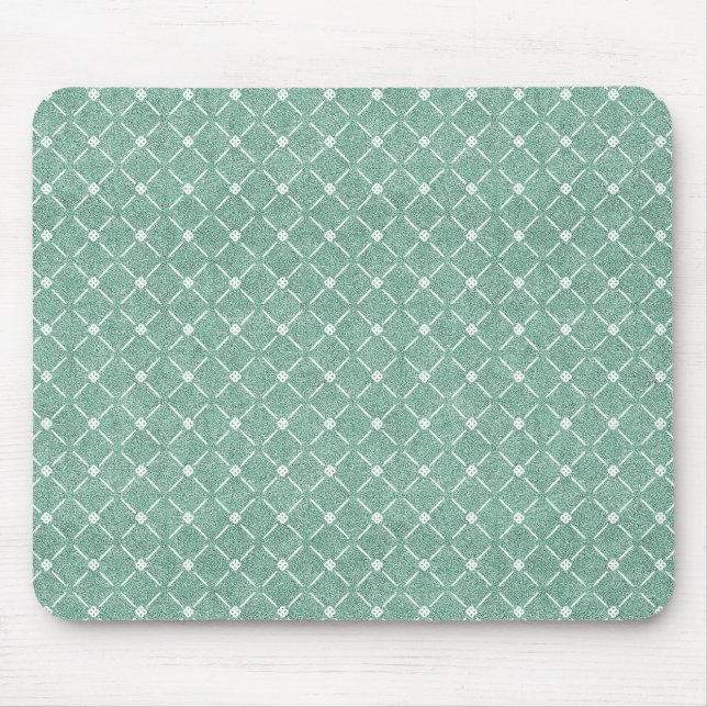 Velvety Lattice Pattern in Mint Green Mouse Pad (Front)