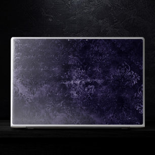 Velvety Midnight Damask Indigo Purple Grunge HP Laptop Skin