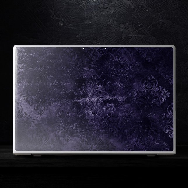 Velvety Midnight Damask | Indigo Purple Grunge HP Laptop Skin (Creator Uploaded)