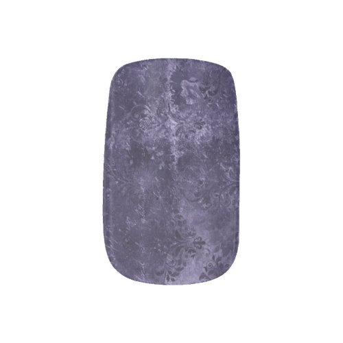 Velvety Midnight Damask  Indigo Purple Grunge Minx Nail Art