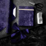Velvety Midnight Damask | Indigo Purple Grunge Wrapping Paper
