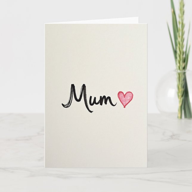 Velvety Mothers Day Card (Front)