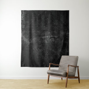 Velvety Onyx Damask   Black Grunge Photo Backdrop