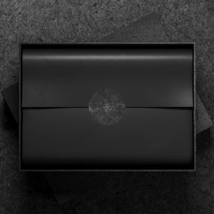 Velvety Onyx Damask Black Vampy Grunge Baroque Classic Round Sticker