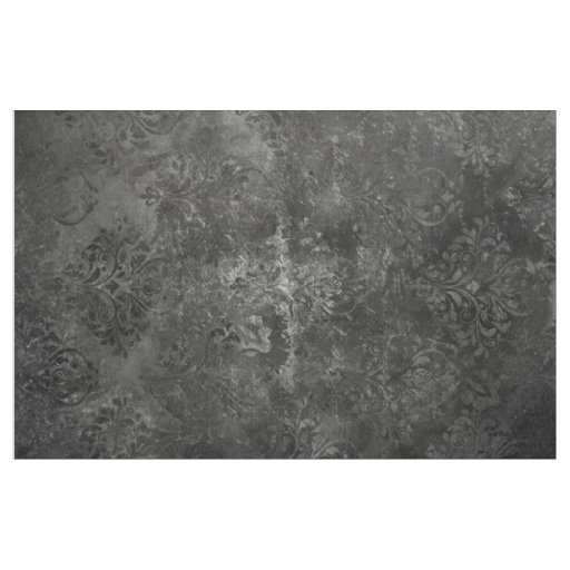 Velvety Onyx Damask | Black Vampy Grunge Baroque Fabric