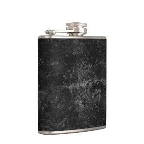 Velvety Onyx Damask | Black Vampy Grunge Baroque Flask