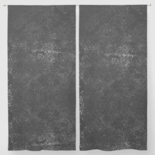 Velvety Onyx Damask   Black Vampy Grunge Baroque Sheer Curtains