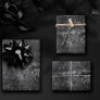 Velvety Onyx Damask | Black Vampy Grunge Baroque Wrapping Paper Sheets