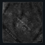 Velvety Onyx Damask | Black Vampy Grunge Custom Bandana<br><div class="desc">90s Grunge, All Grown Up! Edgy and dramatic gothic-inspired dark velvety baroque damask in deep rich hued palette creates an opulent vintage crushed velvet texture. From the luxurious and sophisticated "Moody Jewel Tones" collection, this novelty modern contemporary mixed medium unisex (yet feminine) abstract effect adds perfect pop of dusky muted,...</div>
