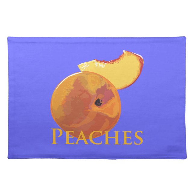 Velvety Peaches Cloth Placemat (Front)