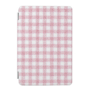 Velvety Pink and White Gingham Charm iPad Mini Cover