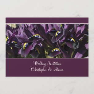 Velvety purple iris Wedding Invitation