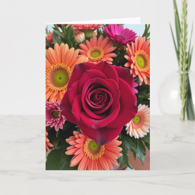 Velvety Rose Mothers Day Card (Front)