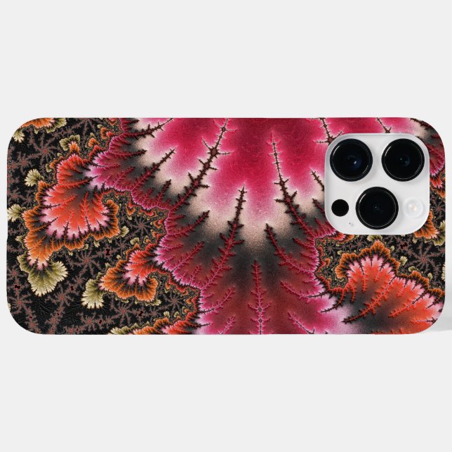 Velvety Soft Rosy Floral Look Fractal Abstract Art Case-Mate iPhone Case (Back (Horizontal))