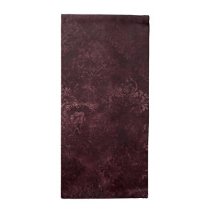 Velvety Wine Damask Bordeaux Sangria Grunge Glam Cloth Napkin