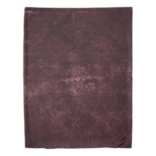 Velvety Wine Damask   Bordeaux Sangria Grunge Glam Duvet Cover
