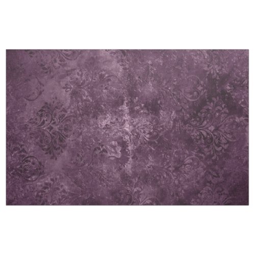 Velvety Wine Damask  Bordeaux Sangria Grunge Glam Fabric