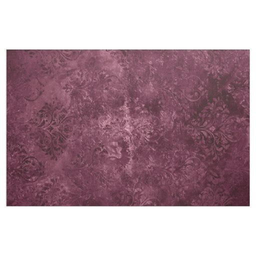 Velvety Wine Damask | Bordeaux Sangria Grunge Glam Fabric