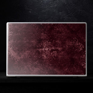 Velvety Wine Damask Bordeaux Sangria Grunge Glam HP Laptop Skin