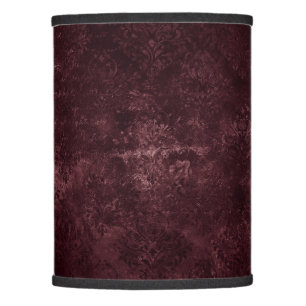 Velvety Wine Damask   Bordeaux Sangria Grunge Glam Lamp Shade