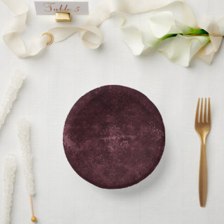 Velvety Wine Damask | Bordeaux Sangria Grunge Glam Paper Bowls