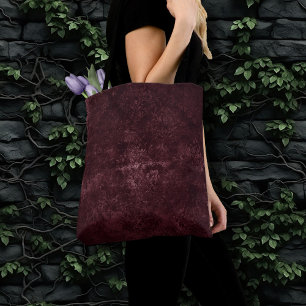 Velvety Wine Damask Bordeaux Sangria Grunge Glam Tote Bag
