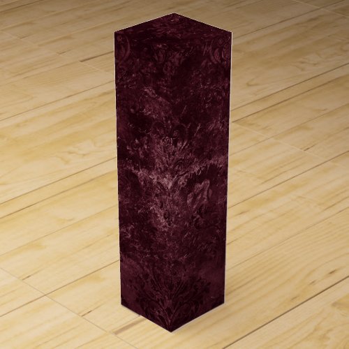 Velvety Wine Damask  Bordeaux Sangria Grunge Glam Wine Box