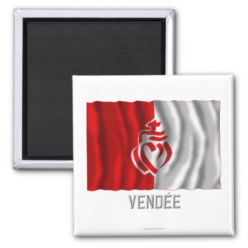 Vende waving flag with name magnet