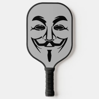 Vendetta Anonymous Man Theater Mask Pickleball Paddle by azlaird at Zazzle