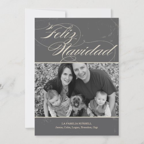 Vendimia clsico navideo tarjetas con fotografas holiday card