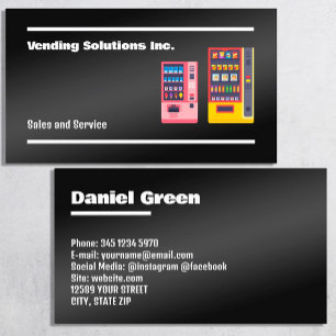 Vending Black Business Card