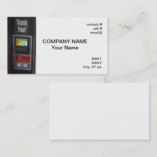 vending machine business card Zazzle